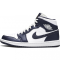 Air Jordan 1 Mid White Metallic Gold Obsidian